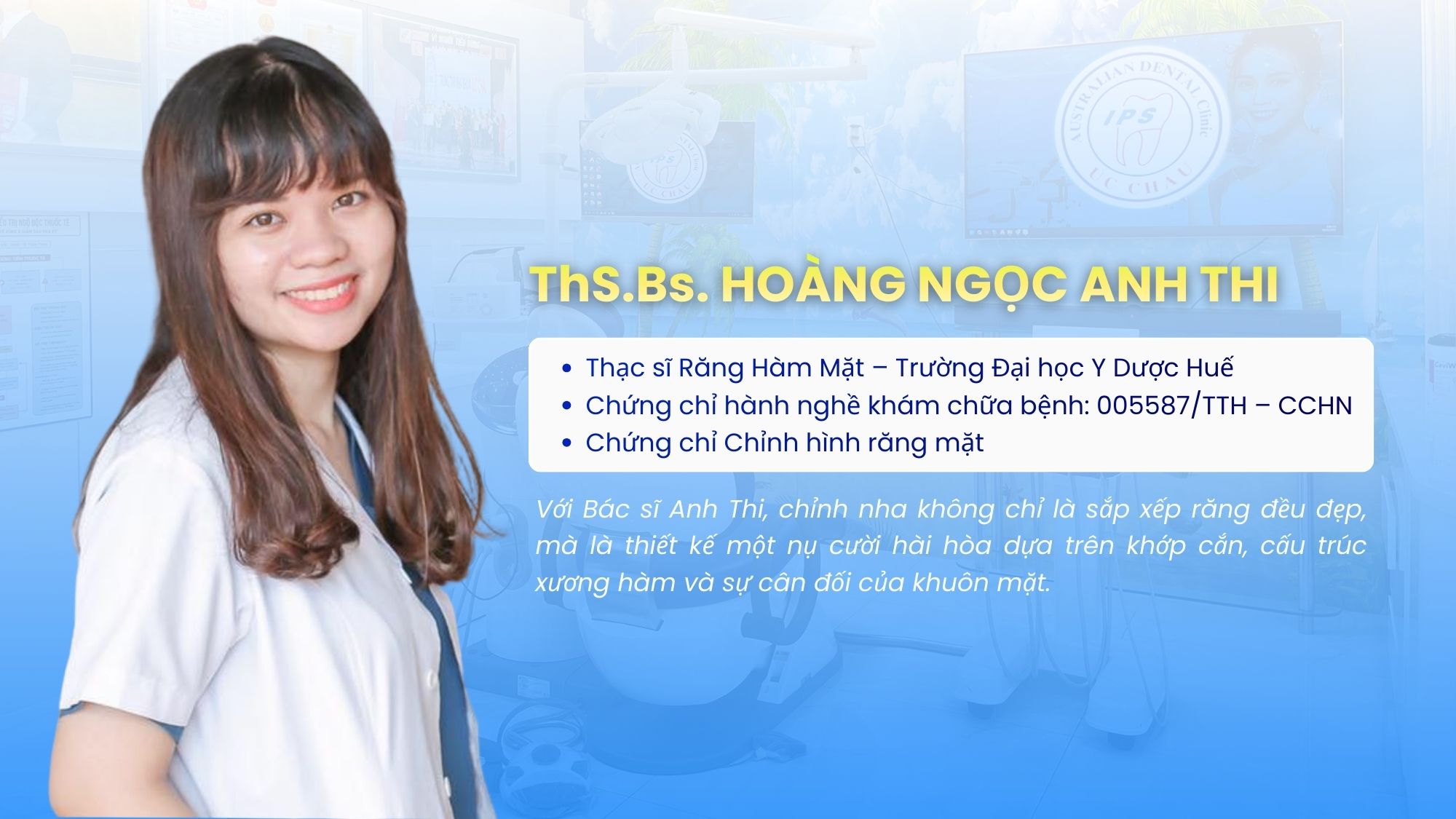 ThS.Bs Hoàng Ngọc Anh Thi | Nha khoa Úc Châu